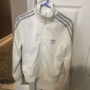 White with silver stripes